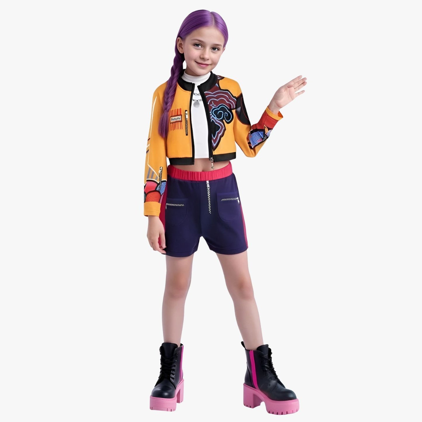 Girls Kpop Demon Hunters Cosplay Costume (Mira, Rumi & Zoey)